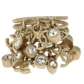 Chanel CC Ring Rhinestone Gold #53 B11A