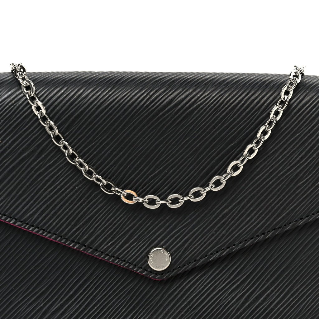 Louis Vuitton Epi Pochette Felicie Black Hot Pink