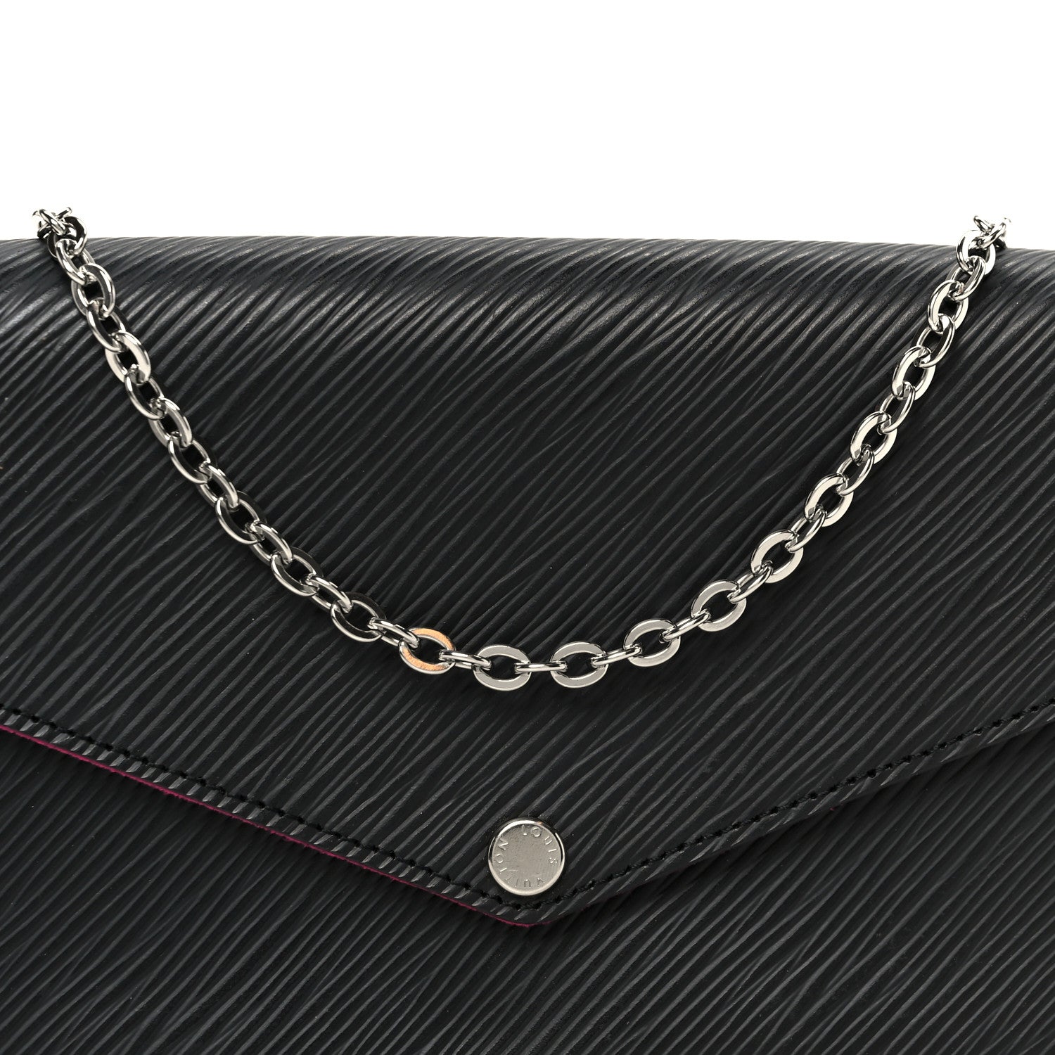 Louis Vuitton Epi Pochette Felicie Black Hot Pink