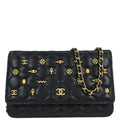 Chanel 2019 Black Lambskin Classic WOC Wallet on Chain Bag