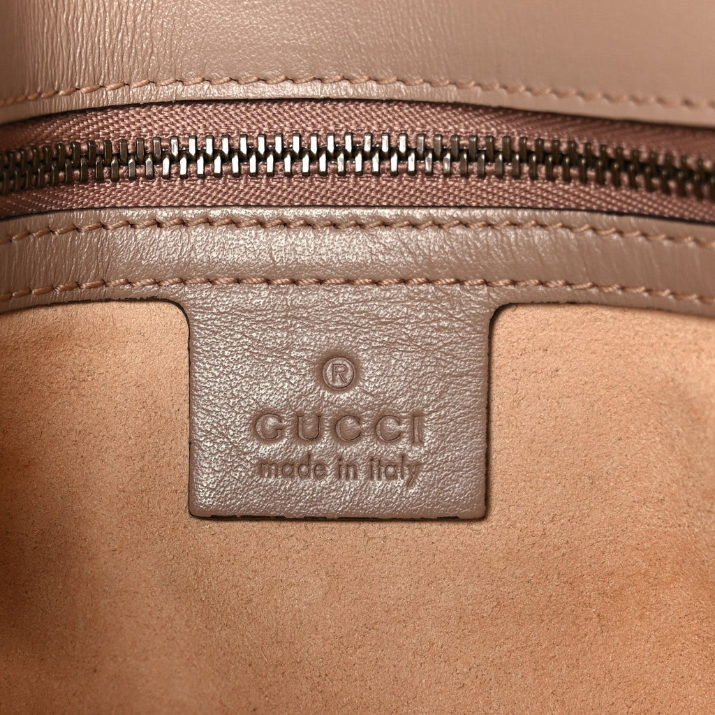 Gucci Calfskin Matelasse Small GG Marmont Shoulder Bag Porcelain Rose