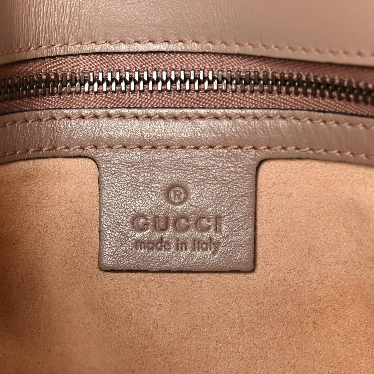 Gucci Calfskin Matelasse Small GG Marmont Shoulder Bag Porcelain Rose