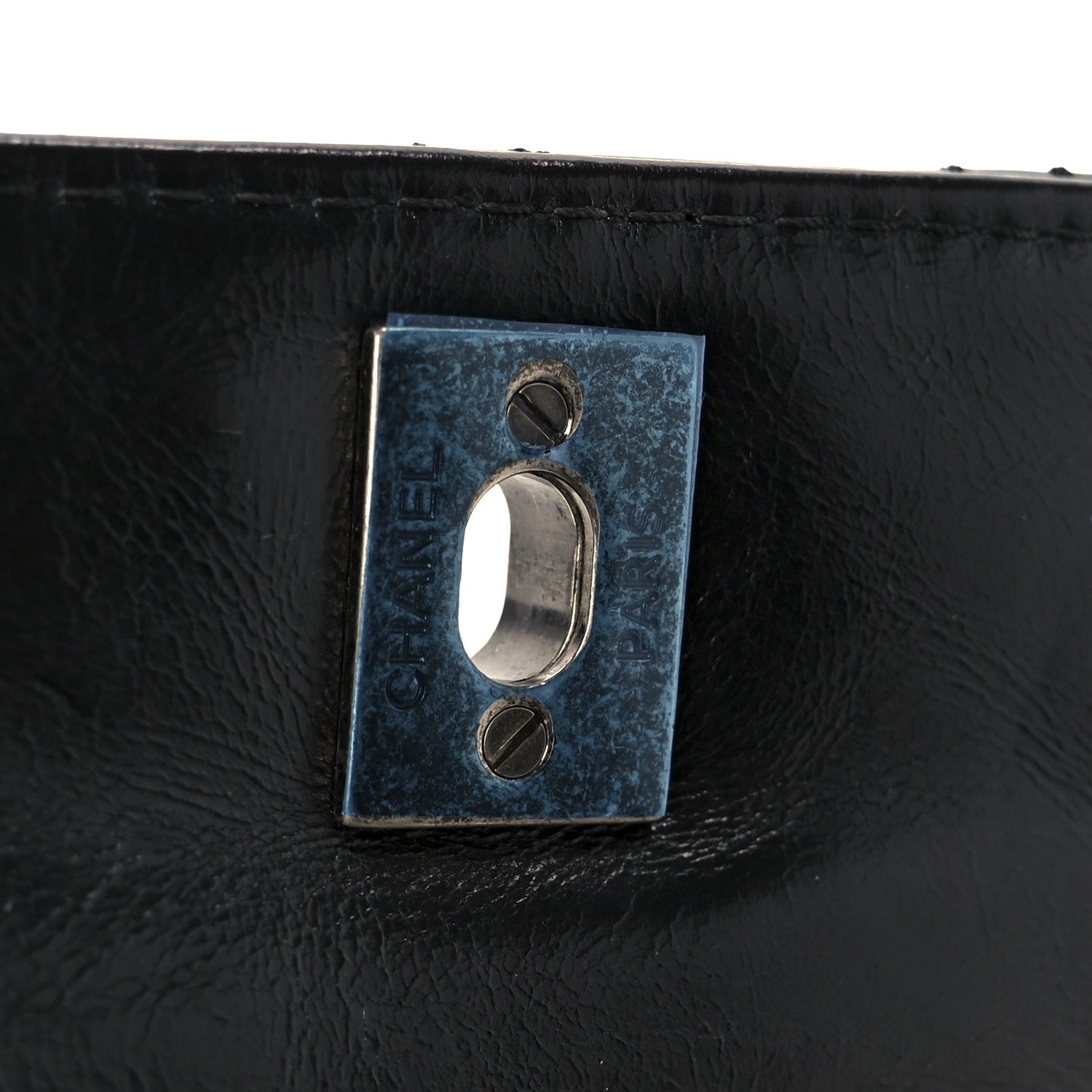 Chanel Glazed Calfskin Pilot Essentials Flap Black