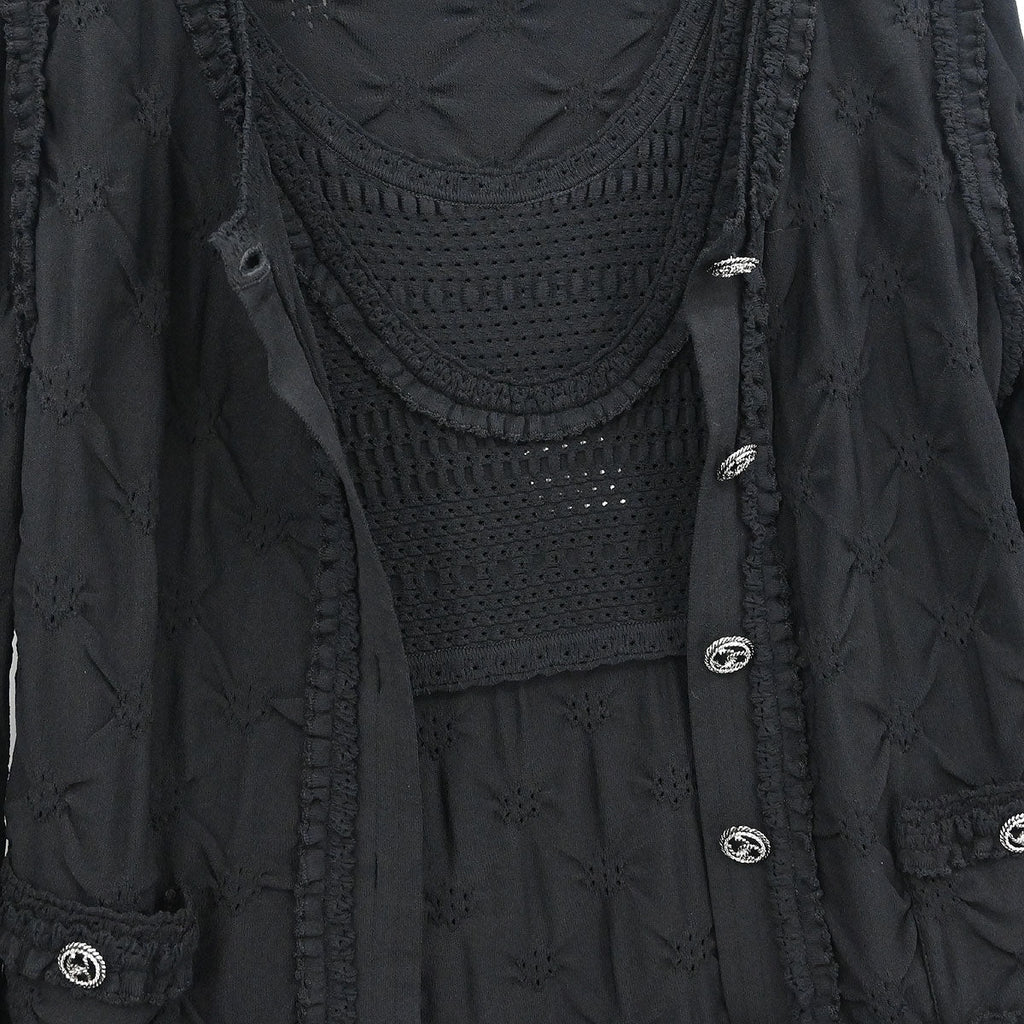 Chanel 2010 Setup Cardigan Dress Black #42
