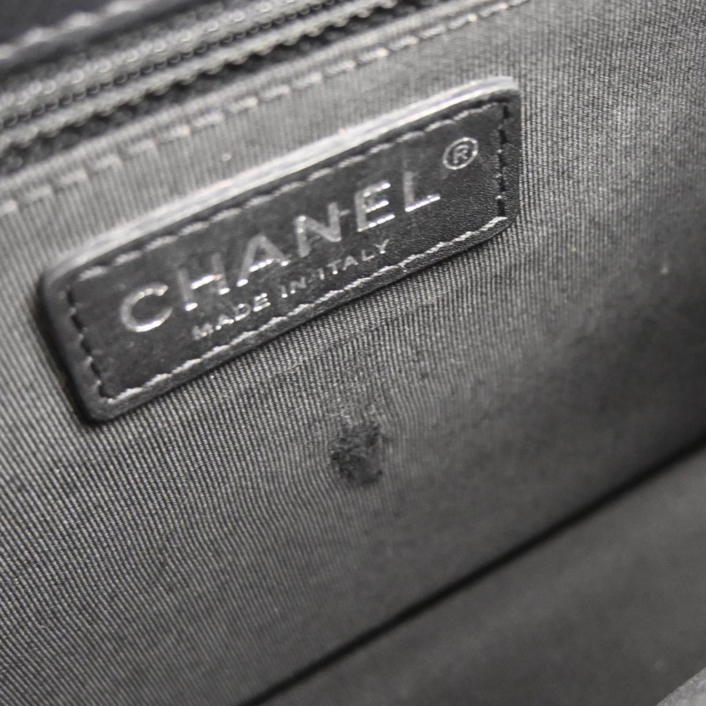Chanel 2017-2018 Black Caviar Skin Box Flap Bag Shoulder Bag