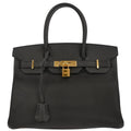 Hermes Black Epsom Birkin 30 Handbag