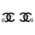 Chanel Pierced Earrings Gold CC B12A