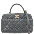 Chanel 2018-2019 Gray Lambskin Trendy CC Bowling Bag