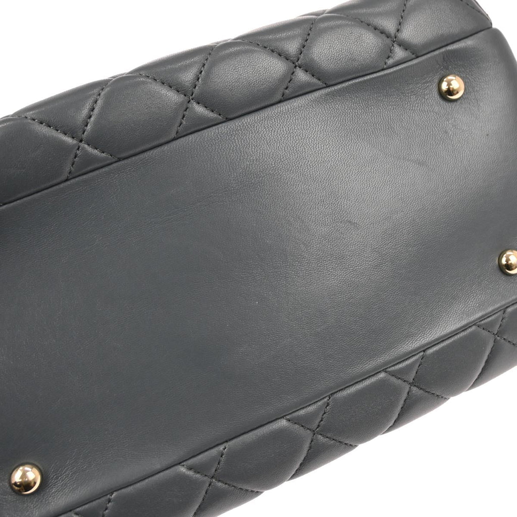 Chanel 2018-2019 Gray Lambskin Trendy CC Bowling Bag