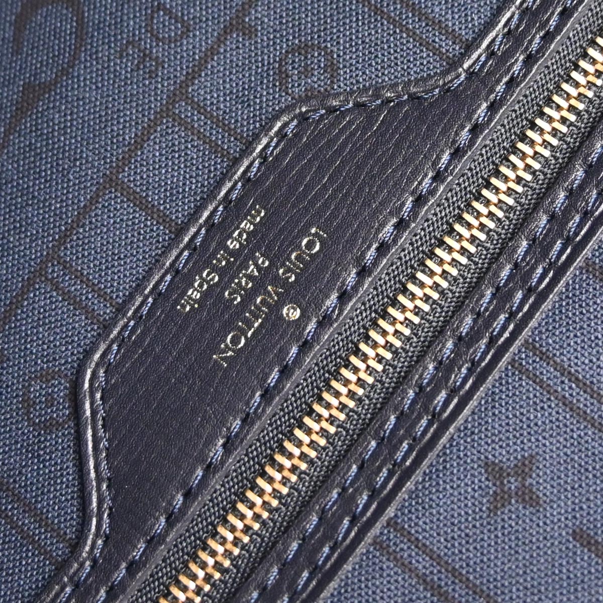 Louis Vuitton Navy Monogram Idylle Neverfull MM Tote Bag M40514