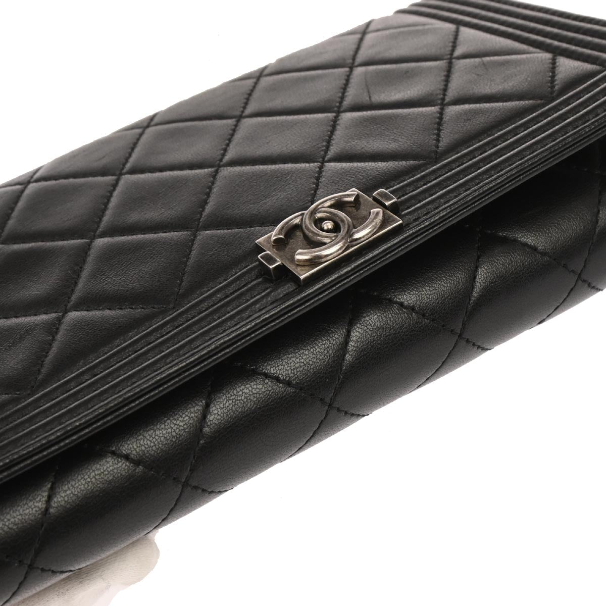 Boy Chanel 2014-2015 Black Lambskin Chain WOC Shoulder Bag