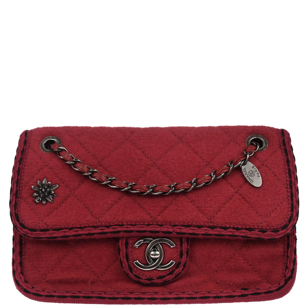 Chanel 2015-2016 Red Wool Paris-Salzburg Shoulder Bag