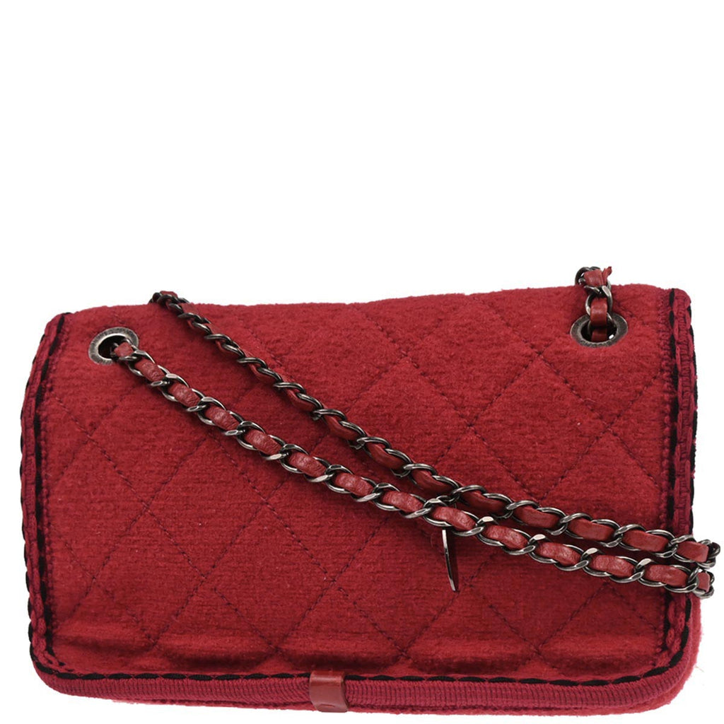 Chanel 2015-2016 Red Wool Paris-Salzburg Shoulder Bag