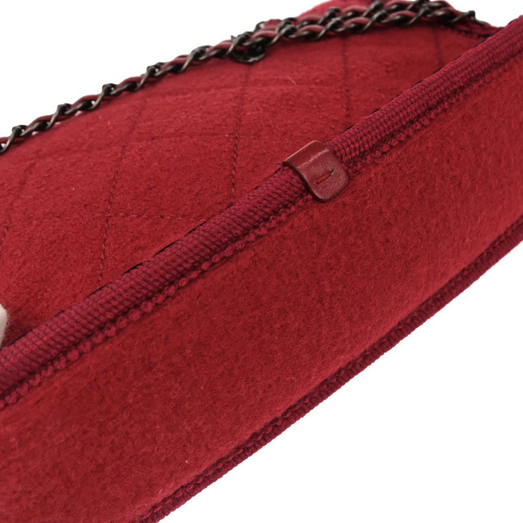 Chanel 2015-2016 Red Wool Paris-Salzburg Shoulder Bag