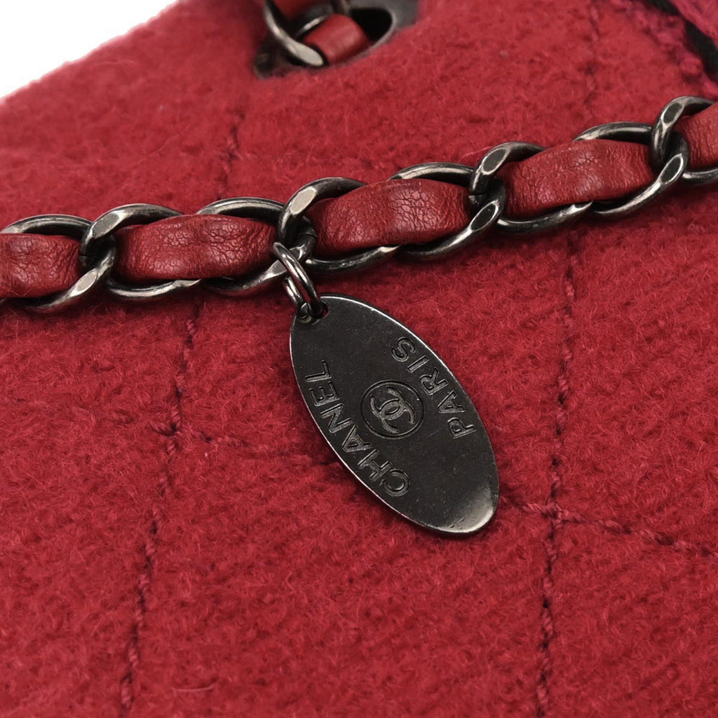Chanel 2015-2016 Red Wool Paris-Salzburg Shoulder Bag