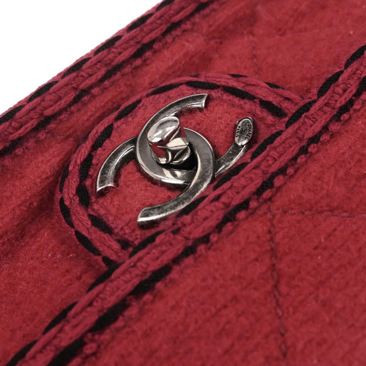 Chanel 2015-2016 Red Wool Paris-Salzburg Shoulder Bag