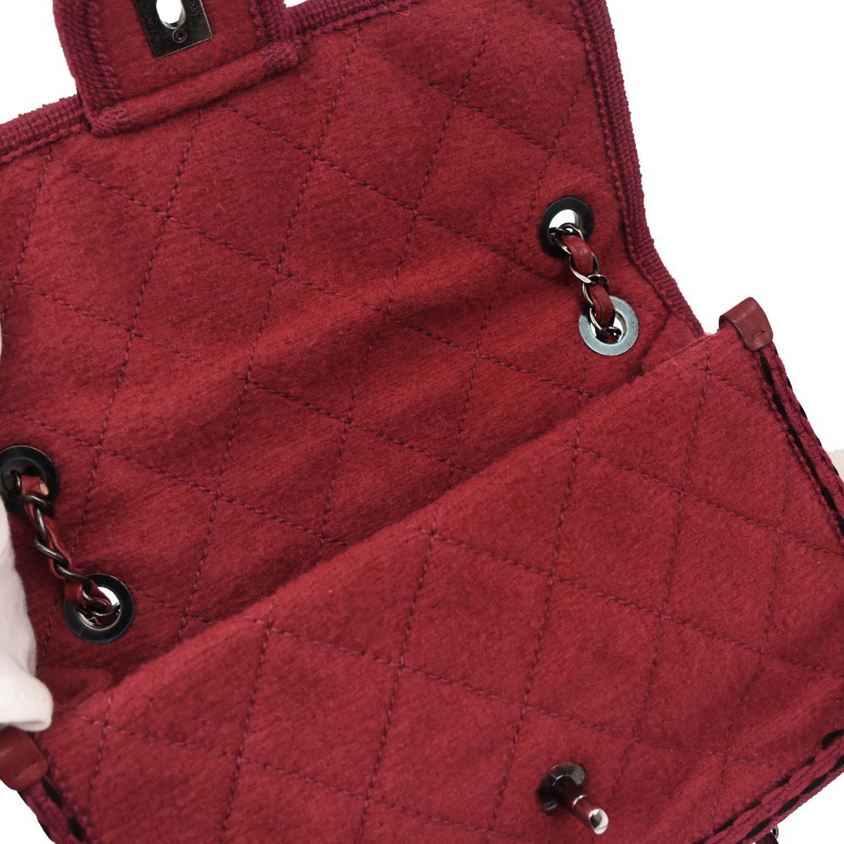 Chanel 2015-2016 Red Wool Paris-Salzburg Shoulder Bag
