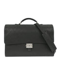 Chanel 2015-2016 Black Caviar Skin Briefcase Business 2way Shoulder Handbag
