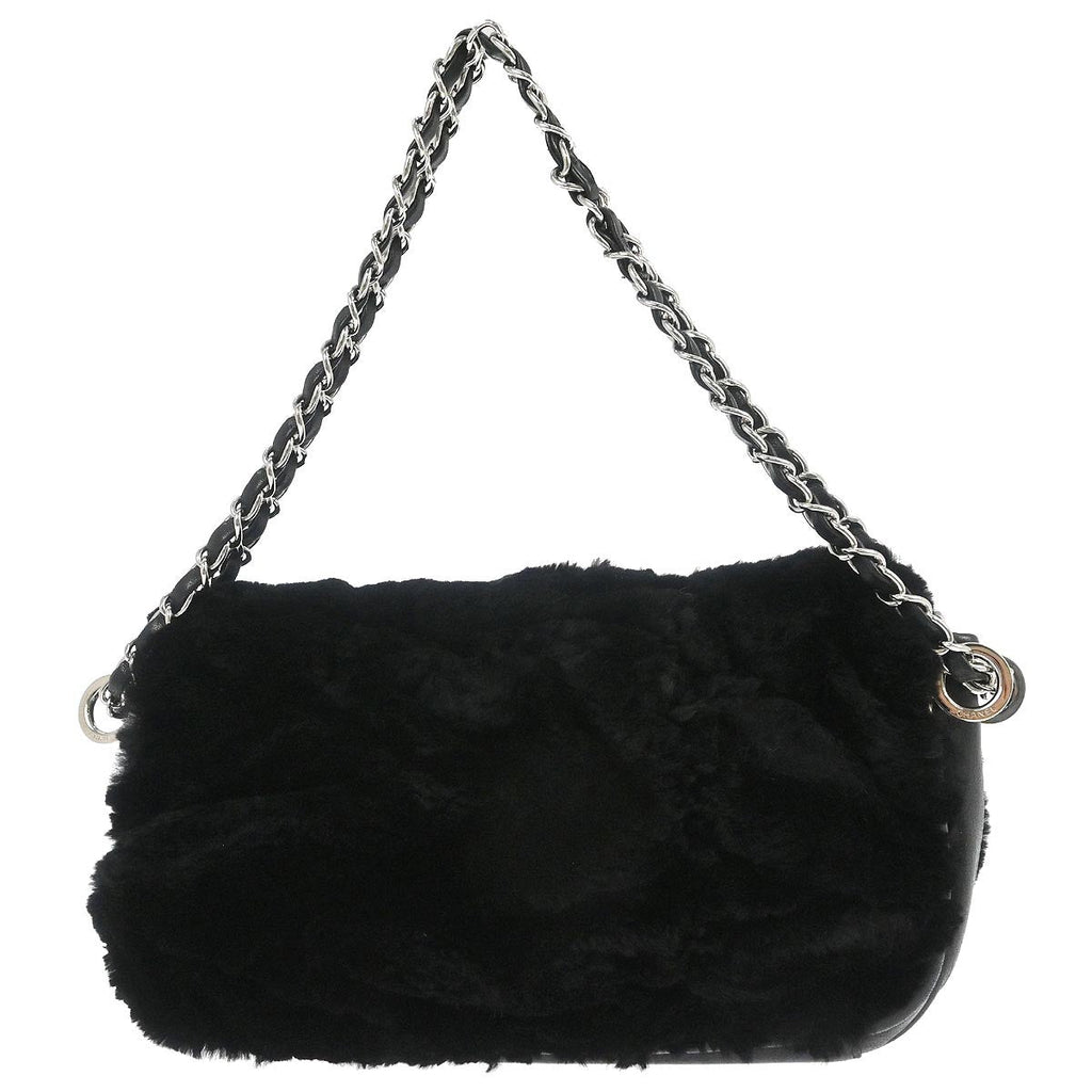 Chanel 2006-2008 Black Lapin Fur Handbag