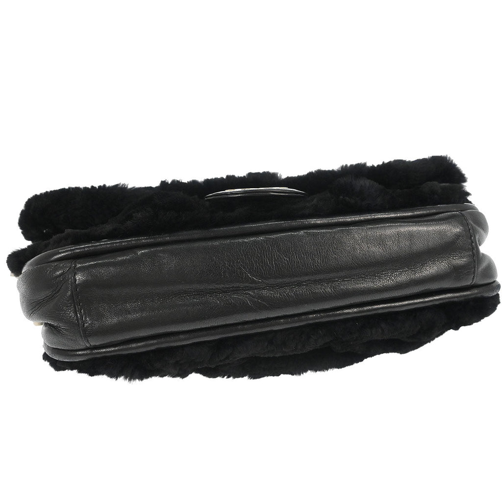 Chanel 2006-2008 Black Lapin Fur Handbag