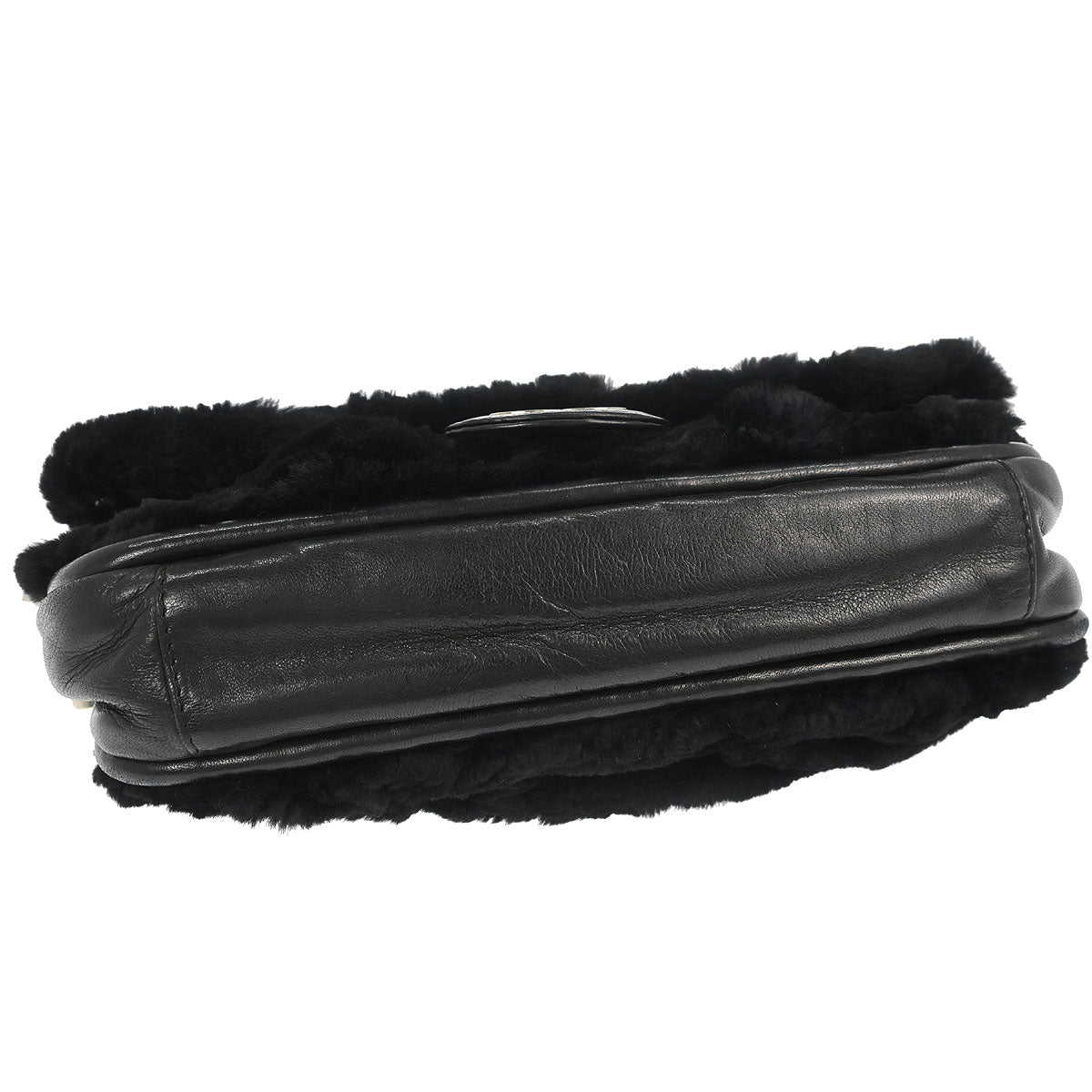 Chanel 2006-2008 Black Lapin Fur Handbag