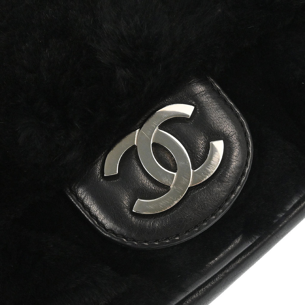 Chanel 2006-2008 Black Lapin Fur Handbag