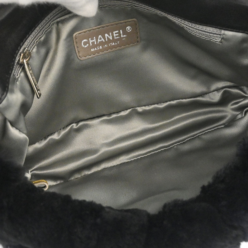 Chanel 2006-2008 Black Lapin Fur Handbag