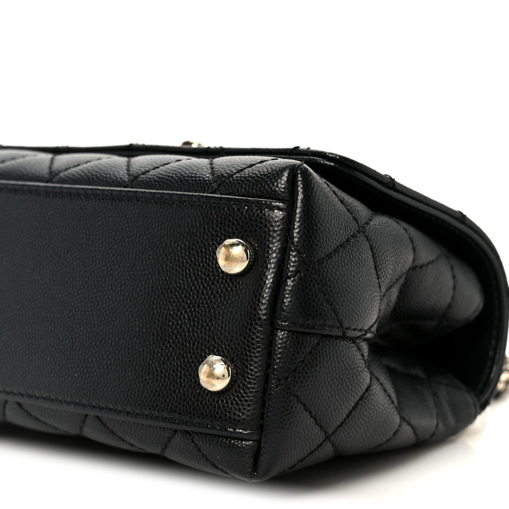 Chanel Caviar Quilted Extra Mini Coco Handle Flap Black