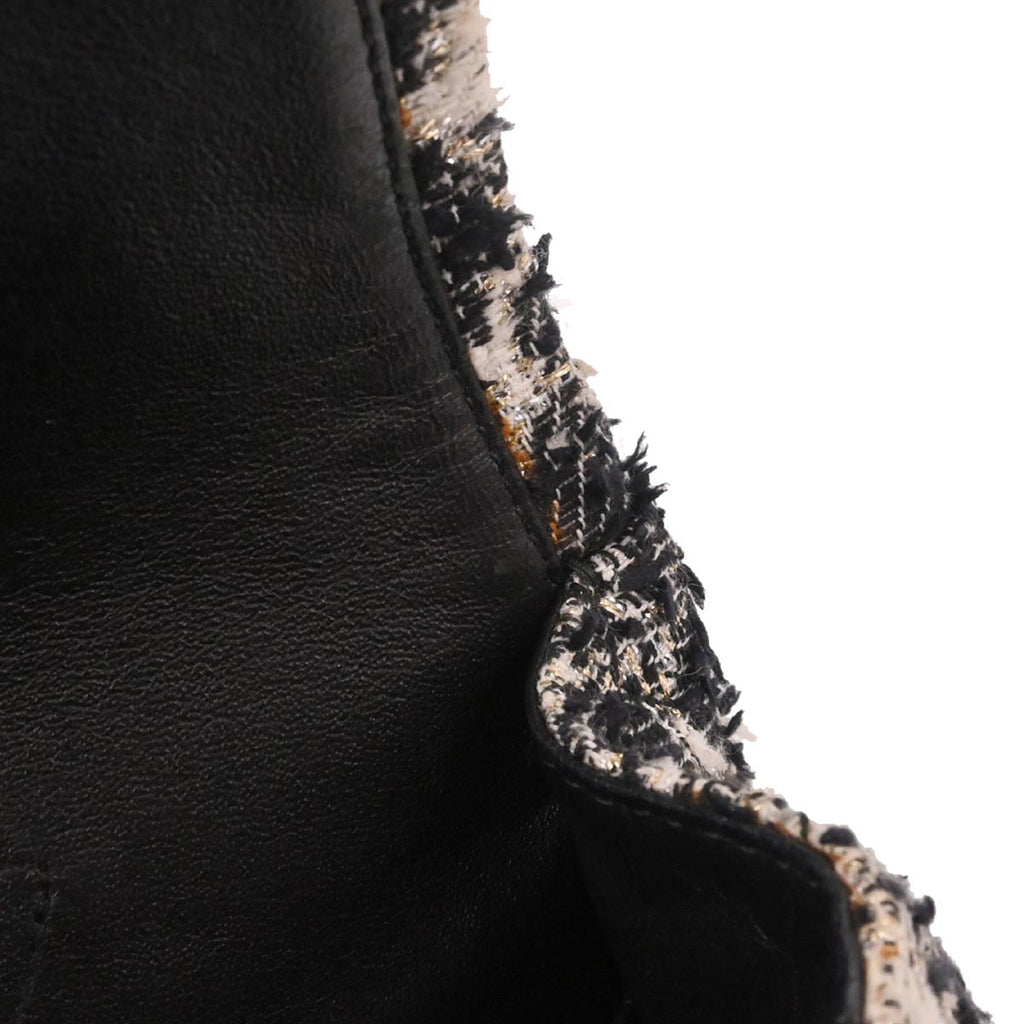 Chanel 2010-2011 Black Tweed 2.55 Medium Classic Double Flap Shoulder Bag