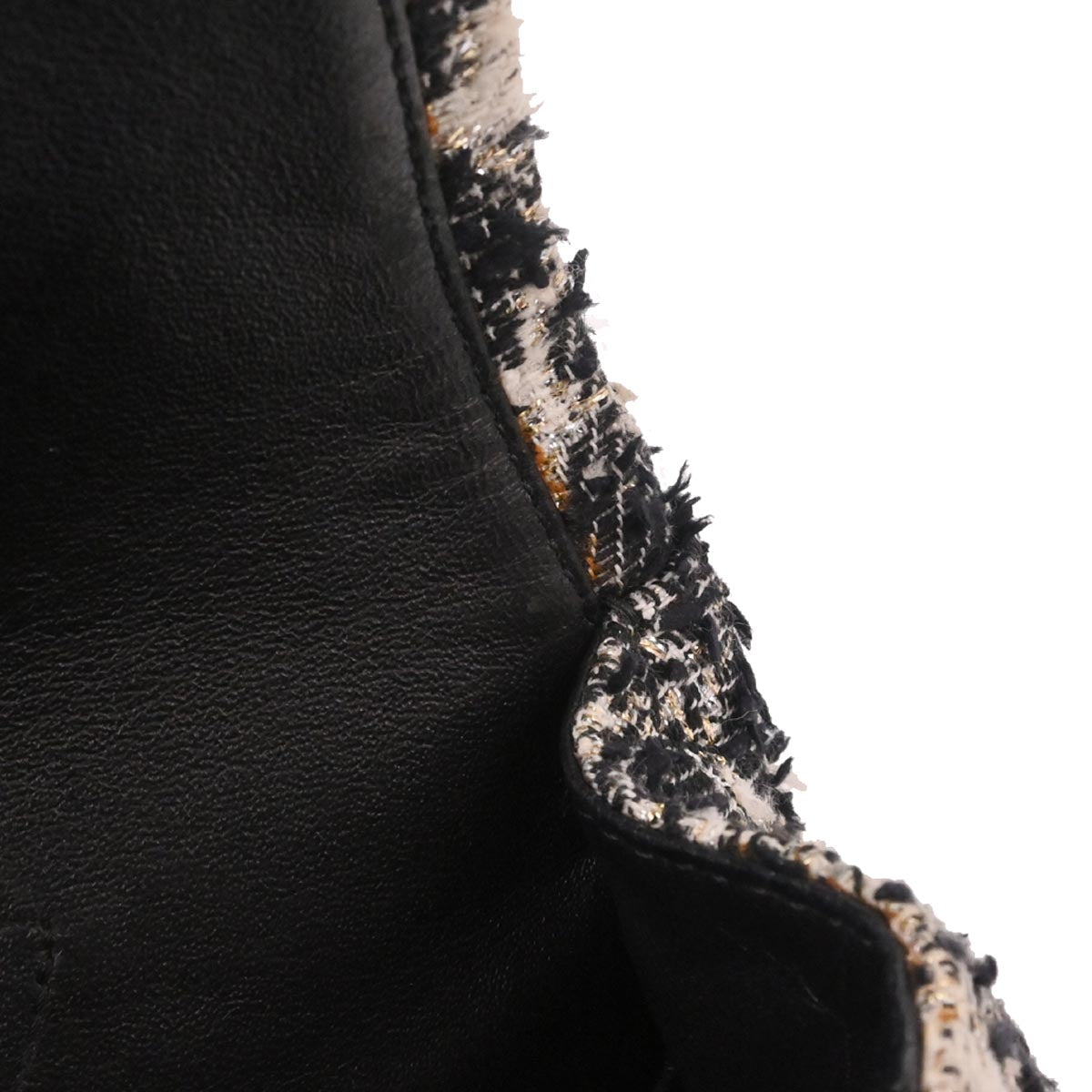 Chanel 2010-2011 Black Tweed 2.55 Medium Classic Double Flap Shoulder Bag