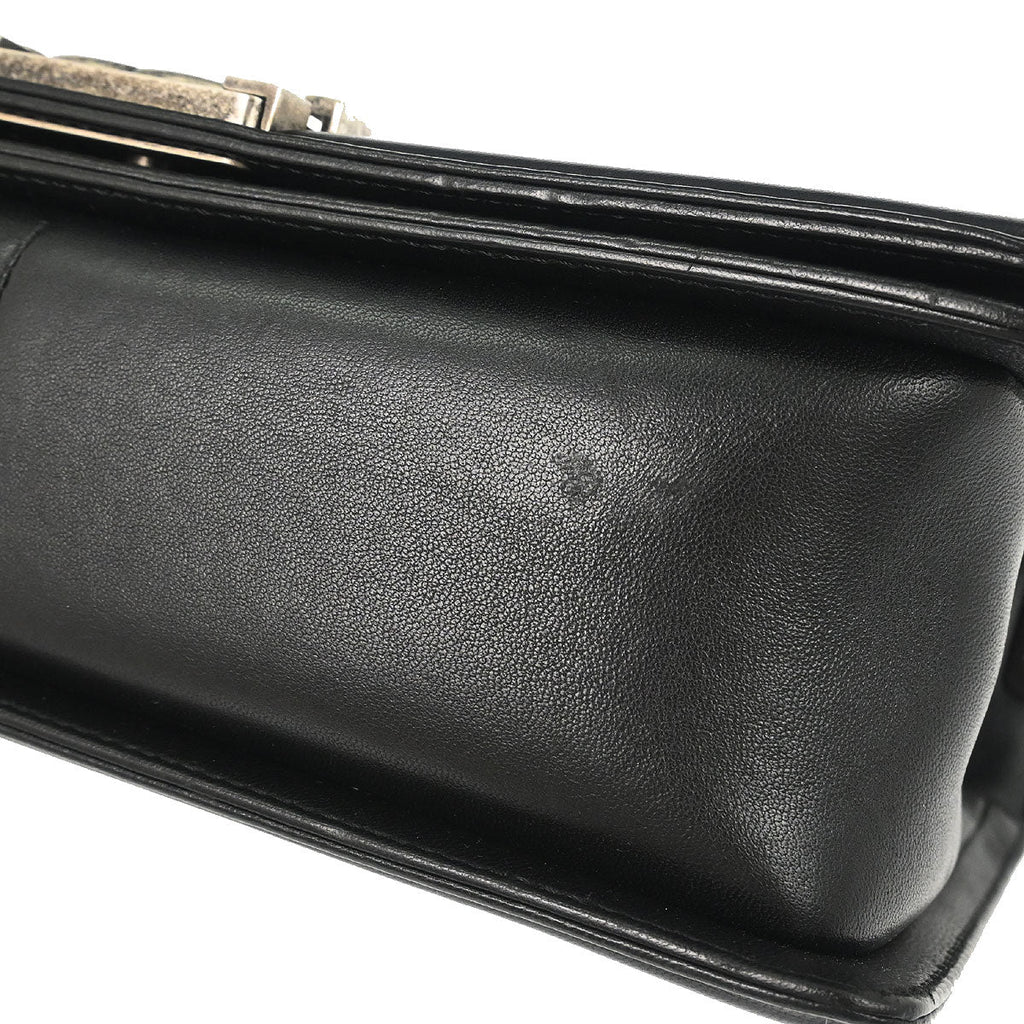 Boy Chanel 2013-2014 Black Lambskin Medium Shoulder Bag