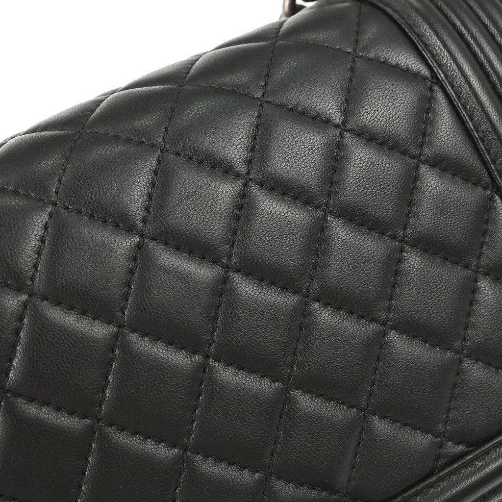 Boy Chanel 2013-2014 Black Lambskin Medium Shoulder Bag