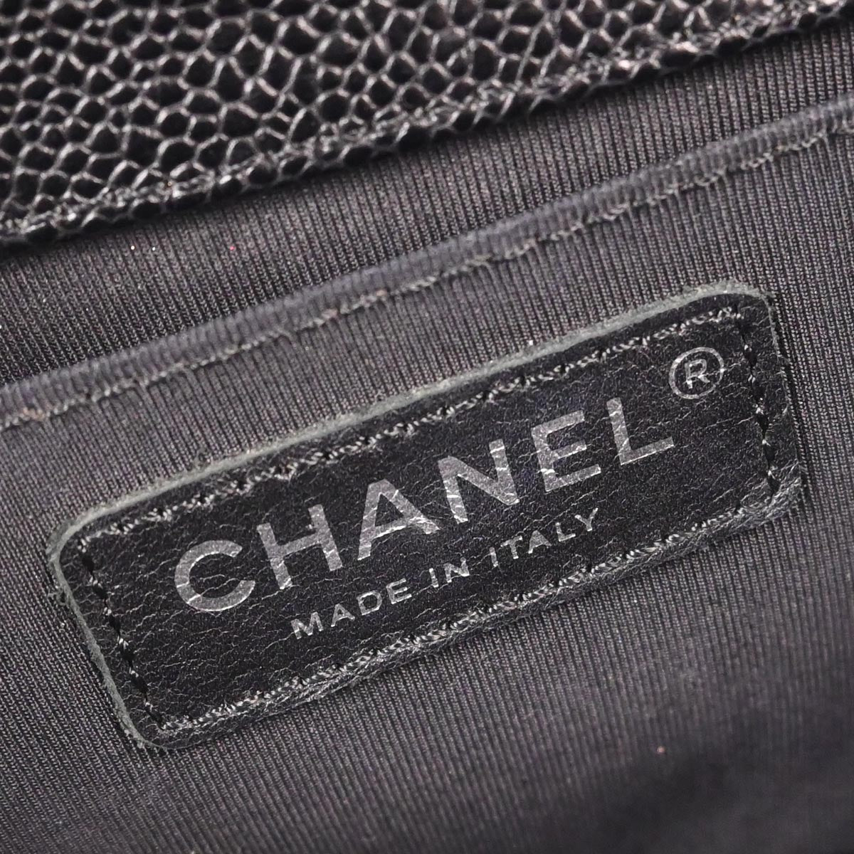 Boy Chanel 2014-2015 Black Caviar Skin Medium Shoulder Bag