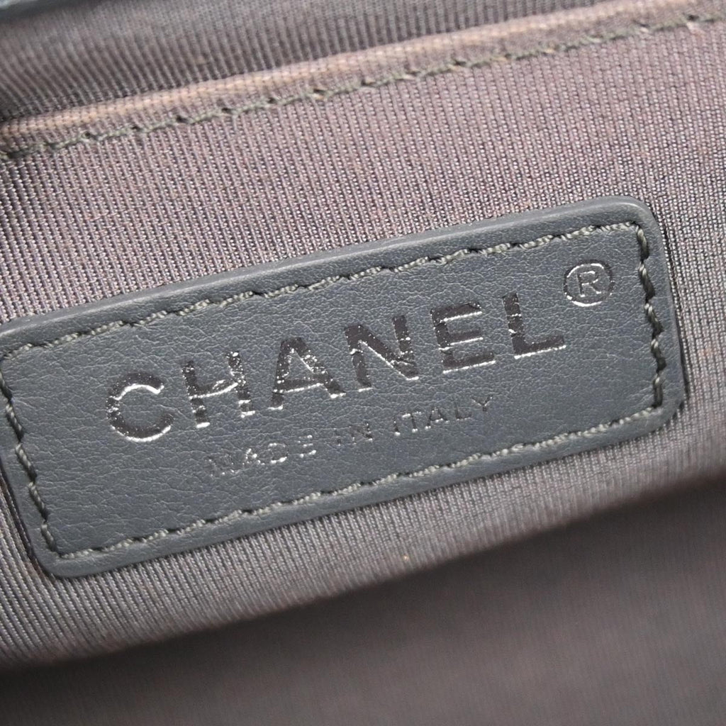 Boy Chanel 2018-2019 Gray Lambskin Chevron Small Chain Shoulder Bag