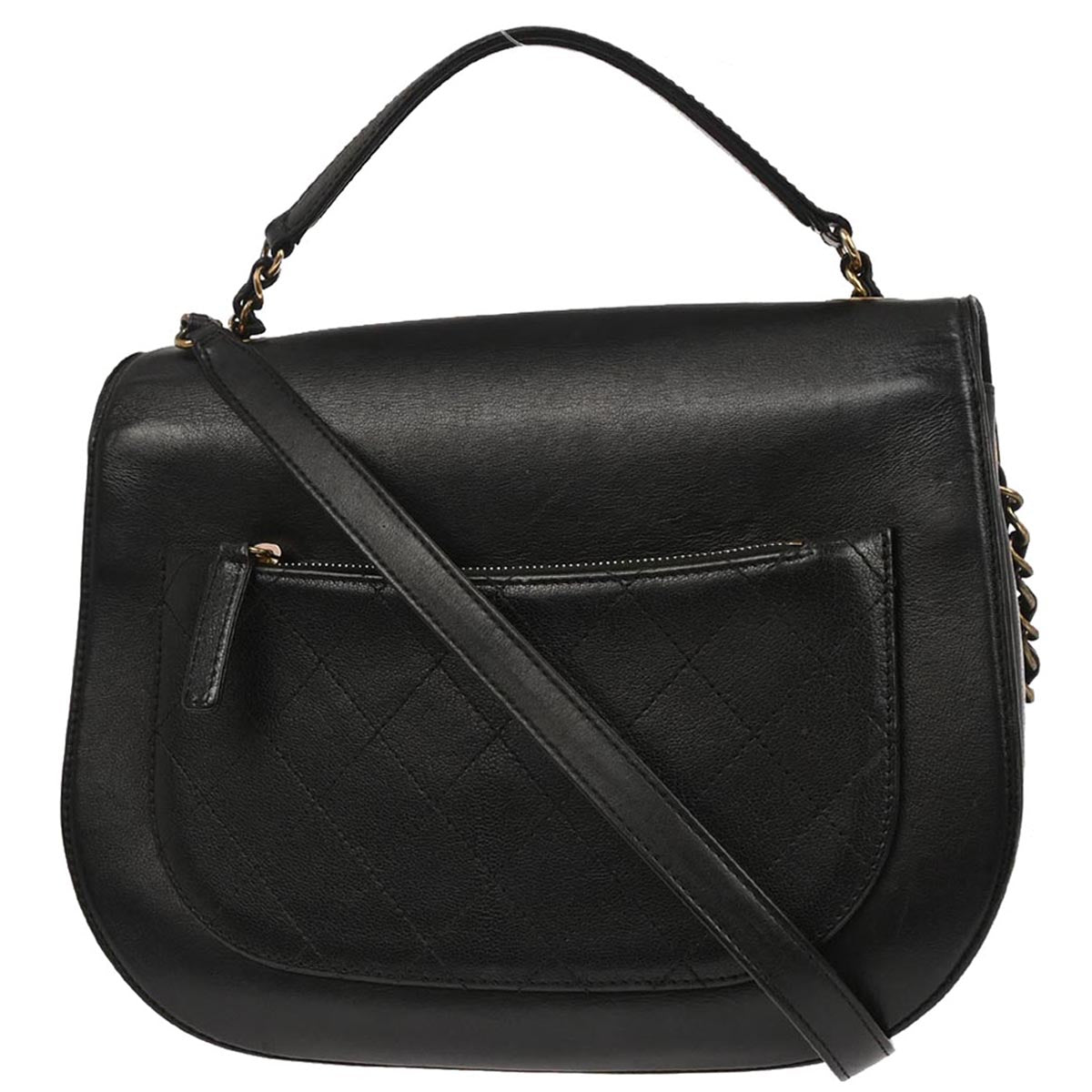 Chanel 2017-2018 Black Calfskin Coco Curve 2way Shoulder Handbag