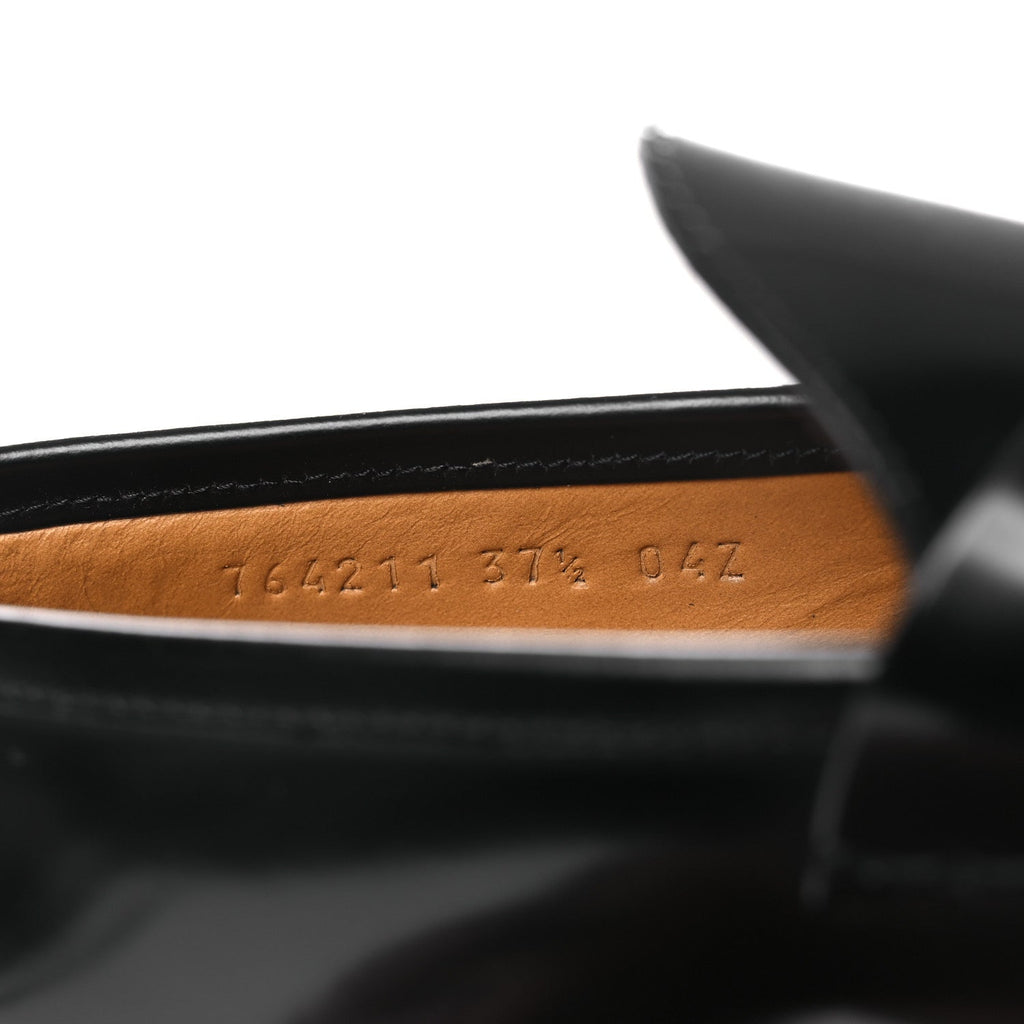 Gucci Cordovan Lux Womens Horsebit 45mm Platform Loafers 37.5 Black