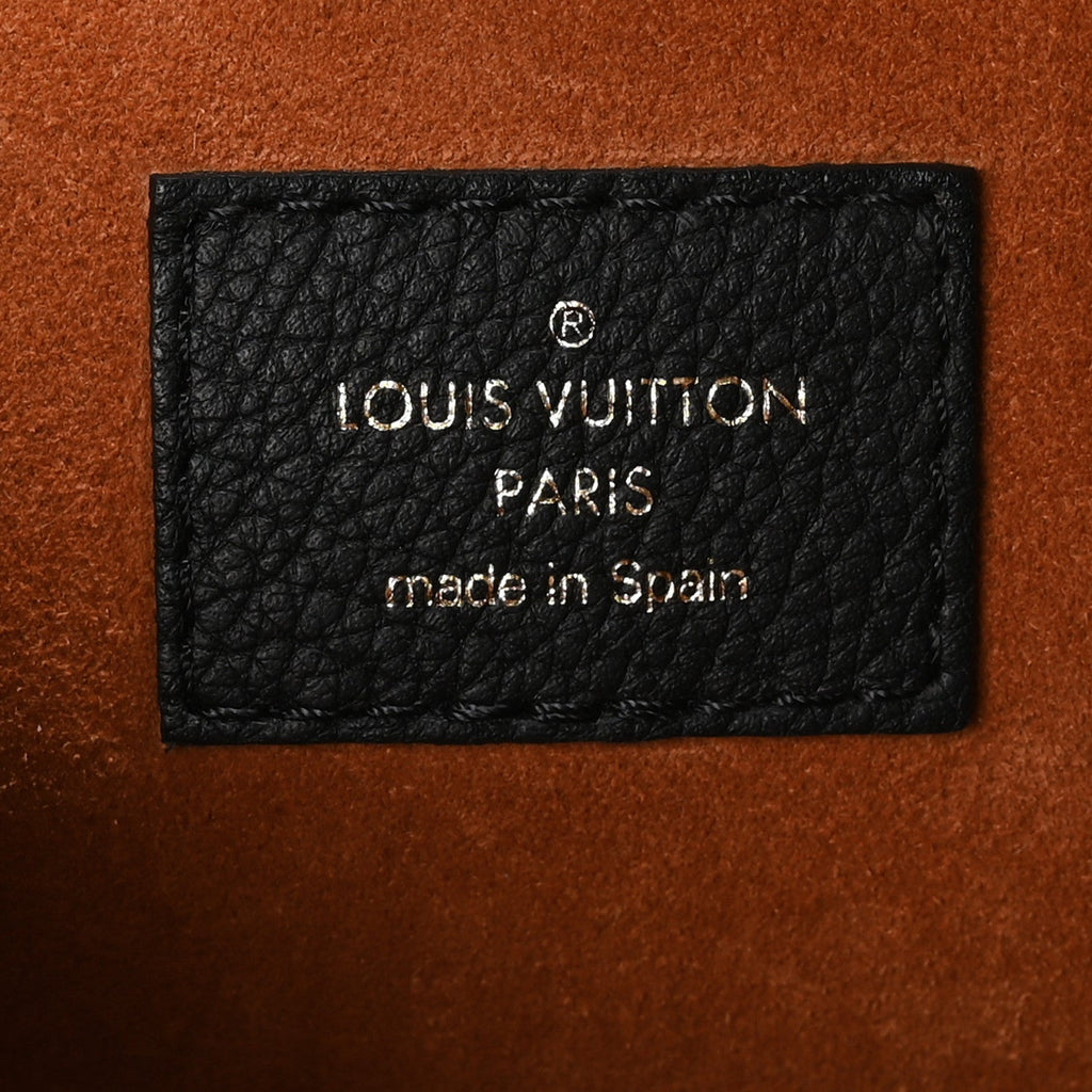 Louis Vuitton Grained Calfskin Low Key Hobo MM Black