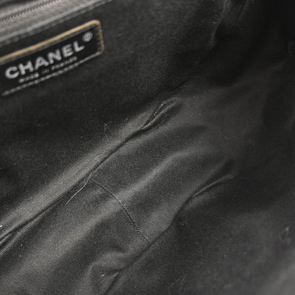 Chanel 2010-2011 Metallic Gold Caviar Skin Half Moon Flap Shoulder Bag