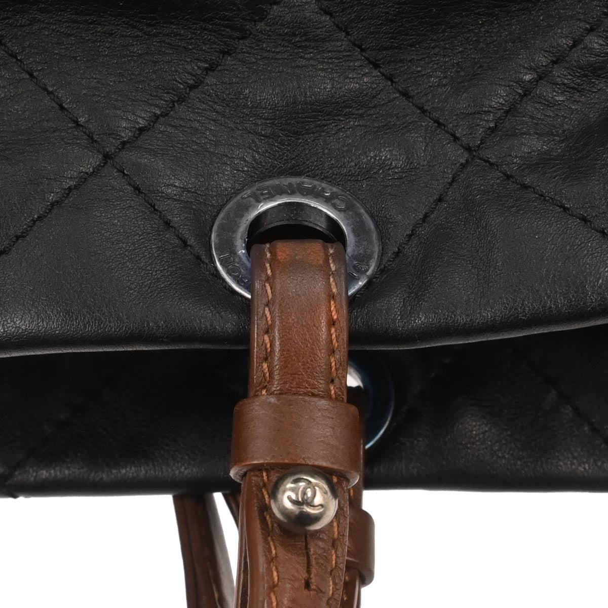 Chanel 2012 Black Lambskin Country Chic Tote Shoulder Handbag