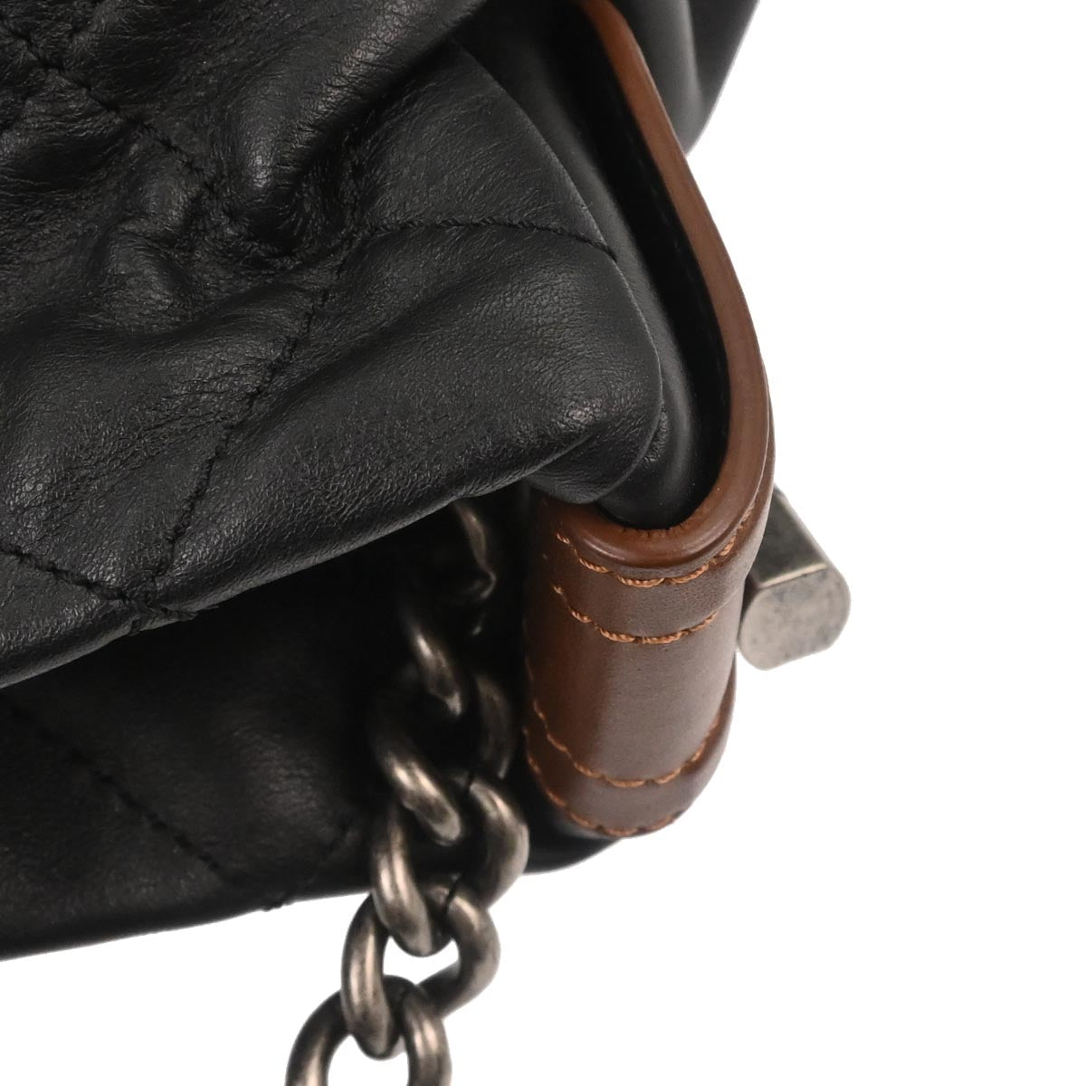 Chanel 2012 Black Lambskin Country Chic Tote Shoulder Handbag