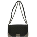 Boy Chanel 2014 Black Calfskin Medium Shoulder Bag