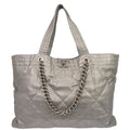 Chanel 2017-2018 Silver Calfskin Ground Control Tote Bag