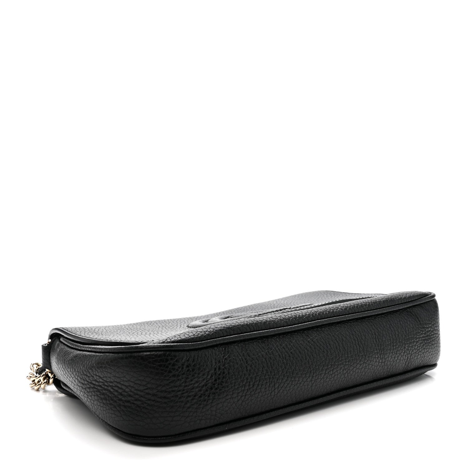 Gucci Pebbled Calfskin Medium Soho Flap Crossbody Black
