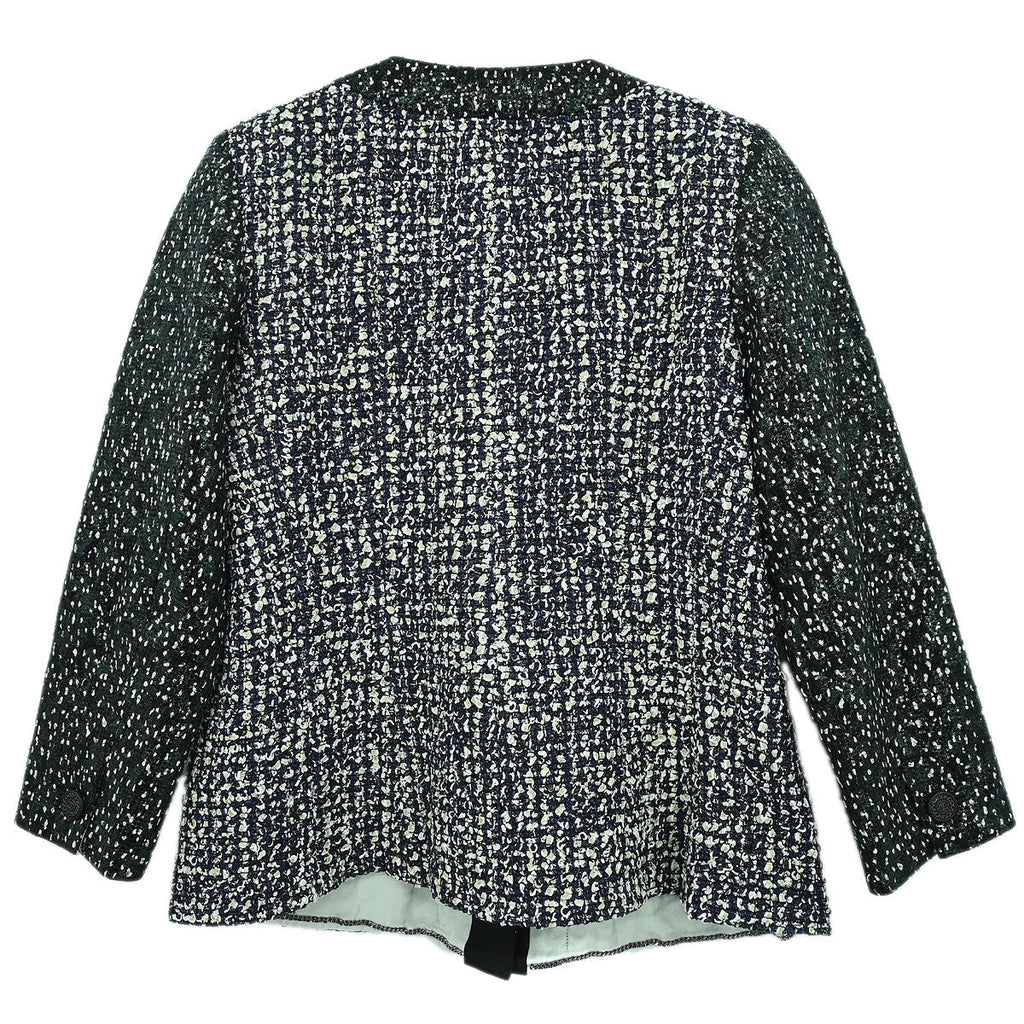 Chanel 2018-2019 Collarless Single Breasted Tweed Jacket Green  #44