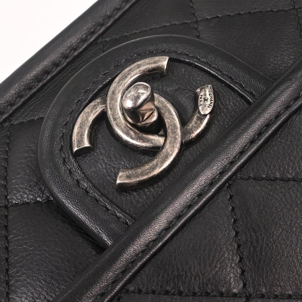 Chanel 2014-2015 Black Calfskin French Riviera Shoulder Bag