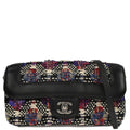 Chanel 2017 Black Tweed Lambskin Coco Corset Flap Bag Shoulder Bag
