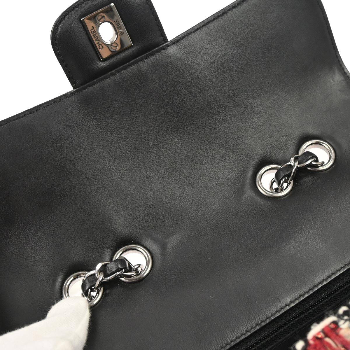 Chanel 2017 Black Tweed Lambskin Coco Corset Flap Bag Shoulder Bag
