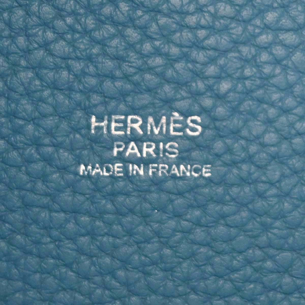 Hermes Blue Jean Taurillon Clemence Picotin Lock 18 PM Handbag