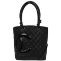 Chanel Black Calfskin Cambon Ligne Tote Handbag