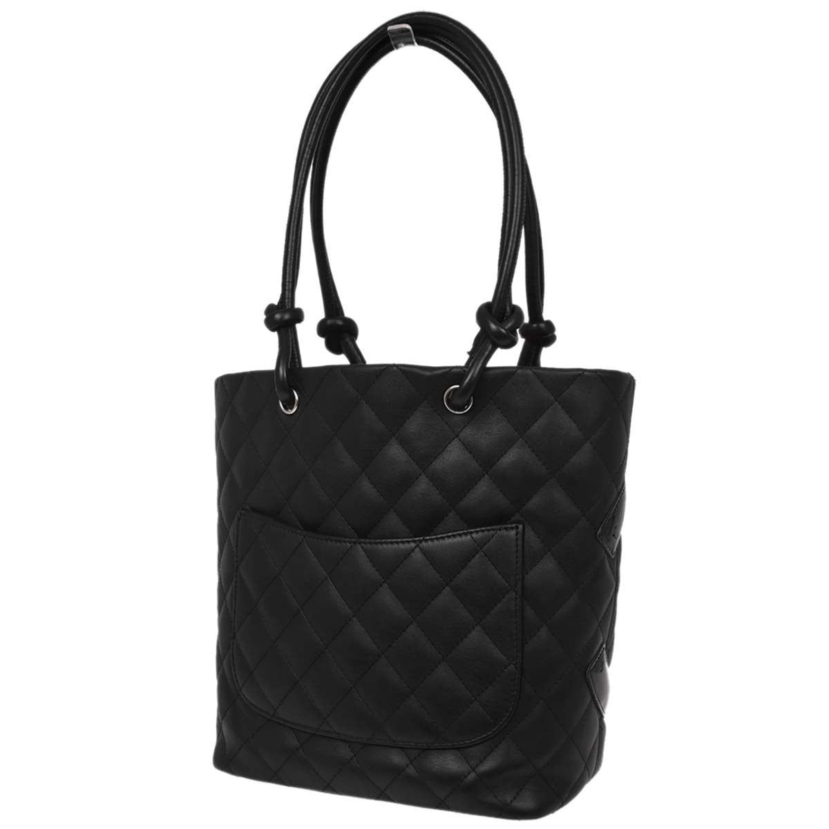 Chanel Black Calfskin Cambon Ligne Tote Handbag